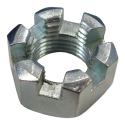 Slotted Steel Zinc Plated Finish Hex Nuts
